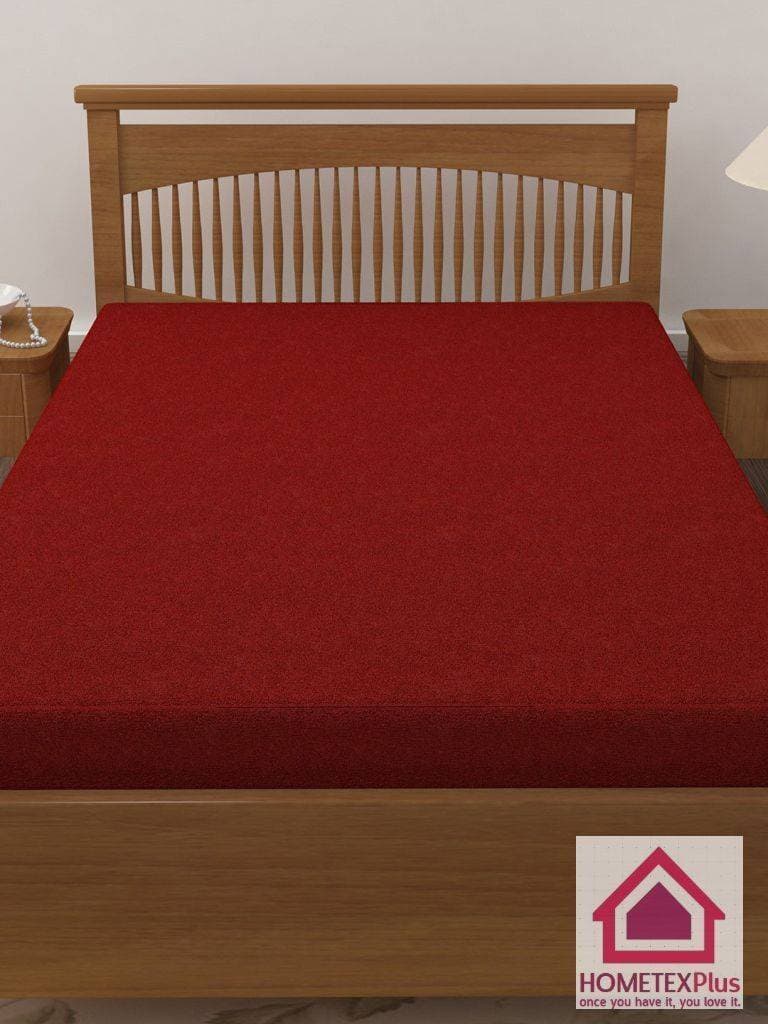 King Size Waterproof Mattress Cover Maroon - HTP500