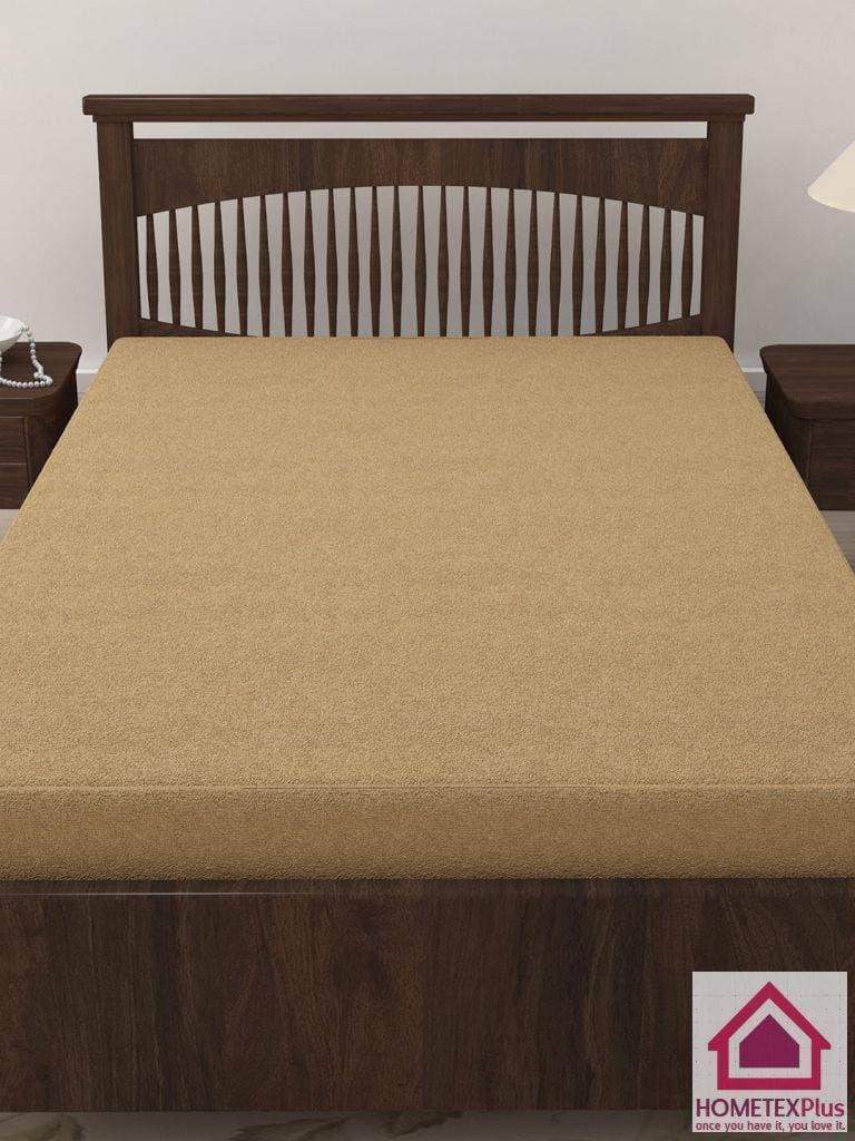 King Size Waterproof Mattress Cover Beige - HTP507