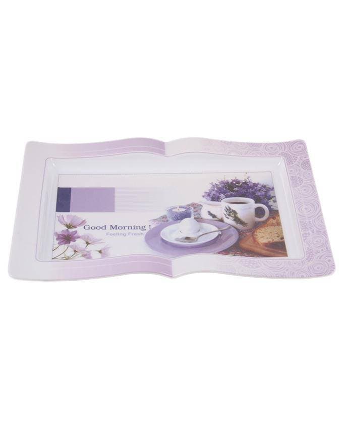 Pack of 2 - Butterfly Melamine Tray Set - Purple