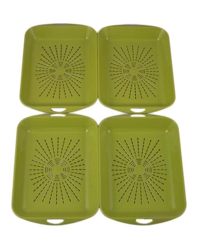 Pack of 4 - Perforated Serving Trays