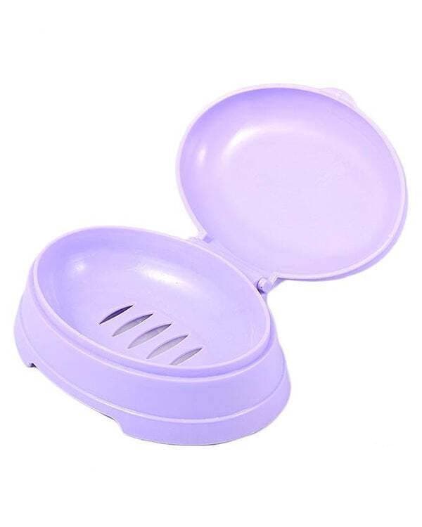 Counter Soap Dish With Lid - Purple Color