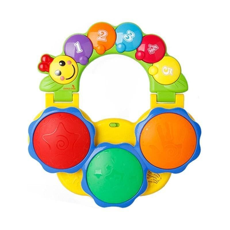 Baby Hand Drum Infant Rattle Handbell Musical Toy Toddler Hand-Held Grasping Toy