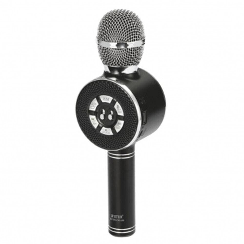 WS-669 Wireless Bluetooth Microphone Karaoke HIFI Speaker - Black
