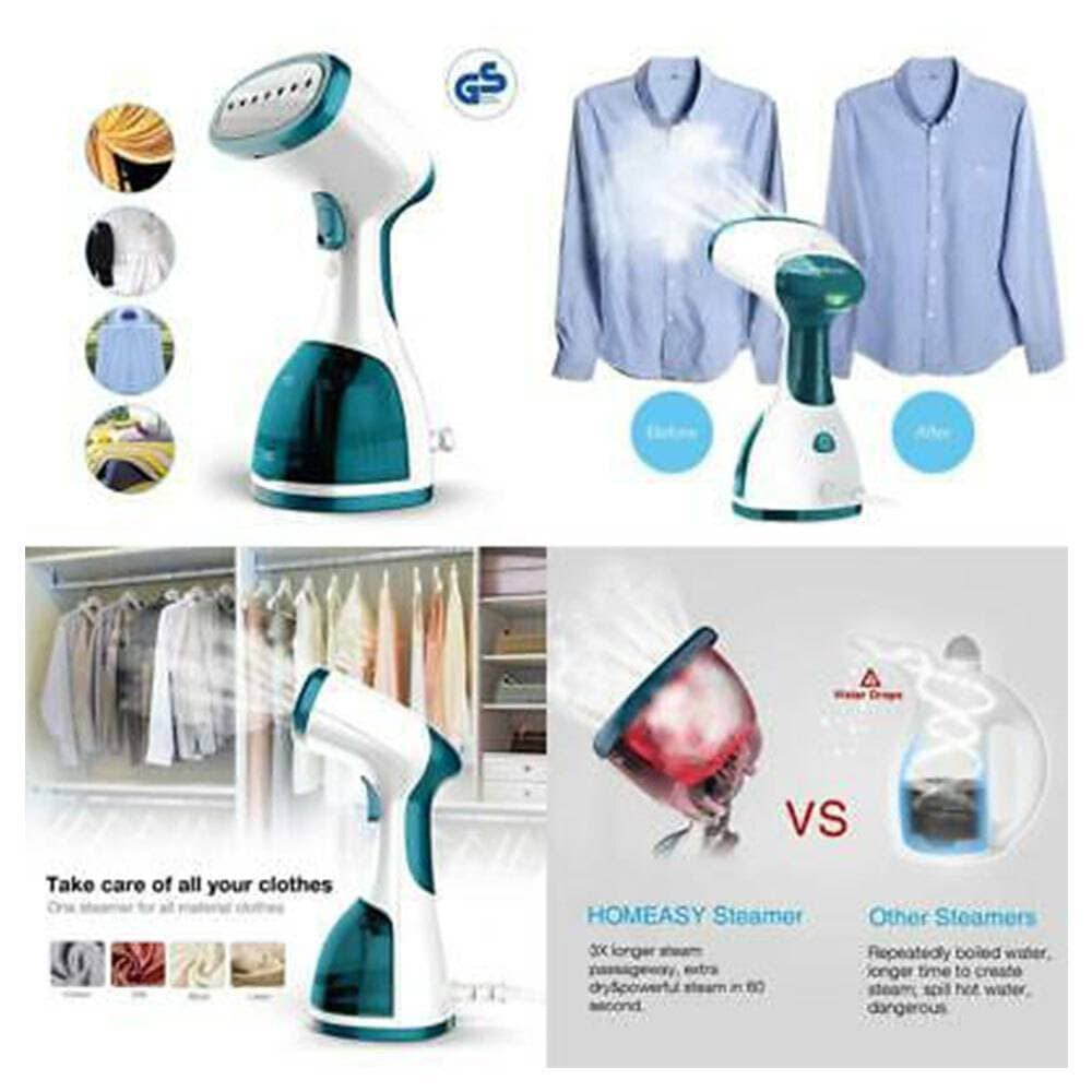 homeasy Clothes Garment 5 in 1 Handheld Fabric Steamer Wrinkle Remover with Fast Heat-up Function