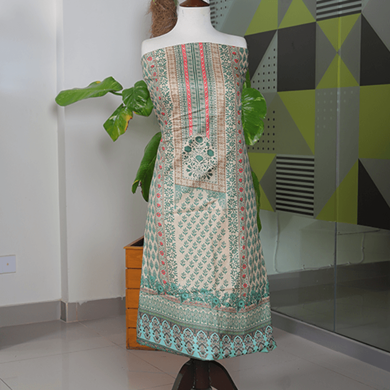 Teemoji 1 Piece Cotton Cambric Unstitched Kurti- CC-16