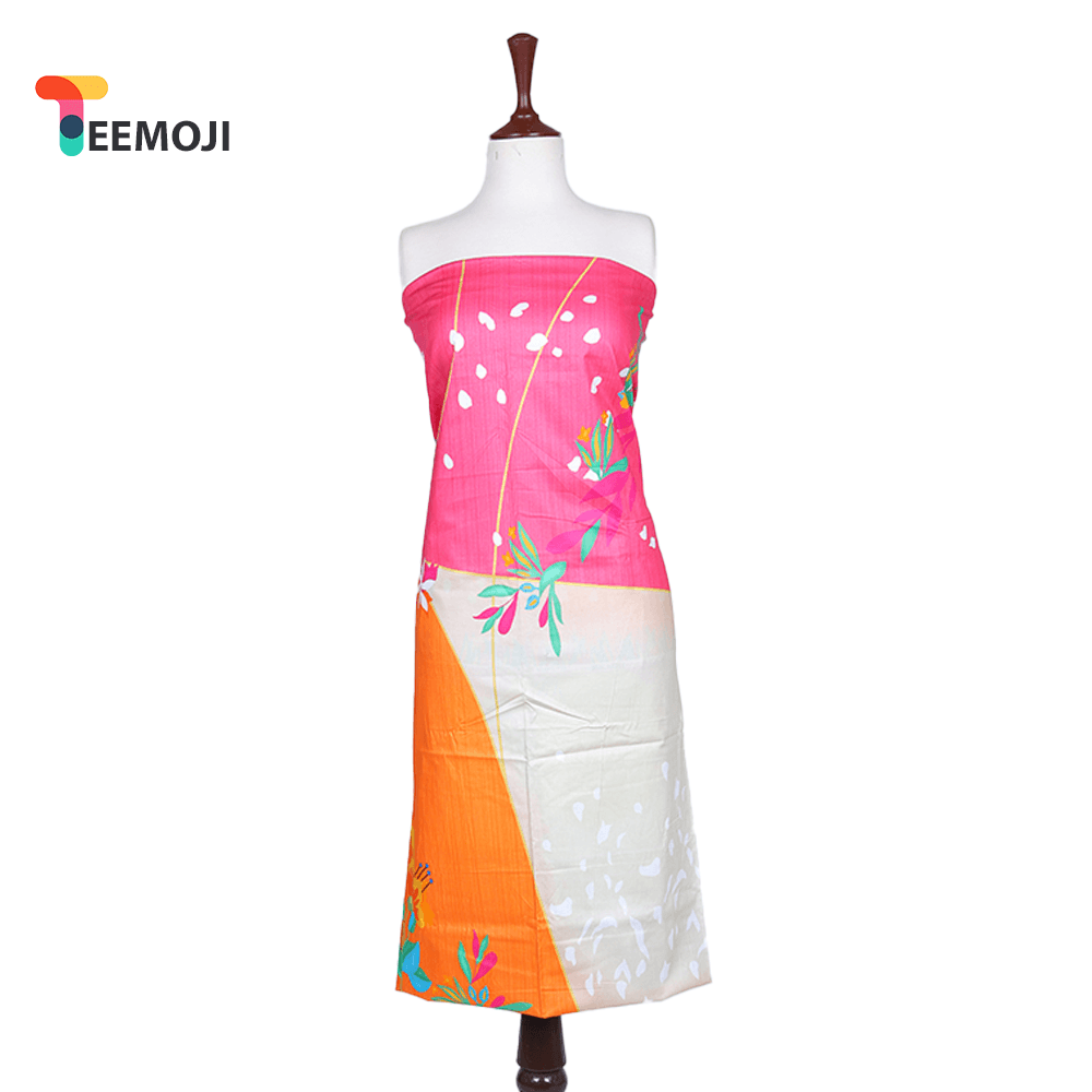 Teemoji 1 Piece Cotton Cambric Unstitched Kurti- CC-17