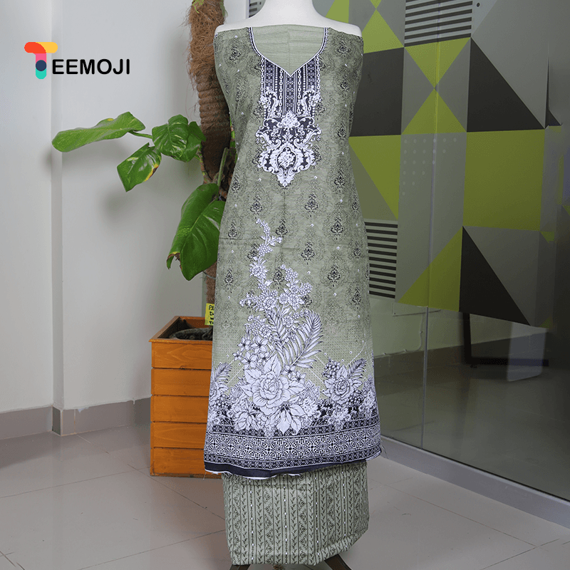 Teemoji - Summer Collection Digital Printed 2 Piece Cambric Cotton Suits - SS-01