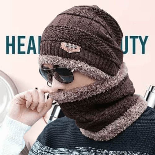Brown Winter Cap and neck For Unisex