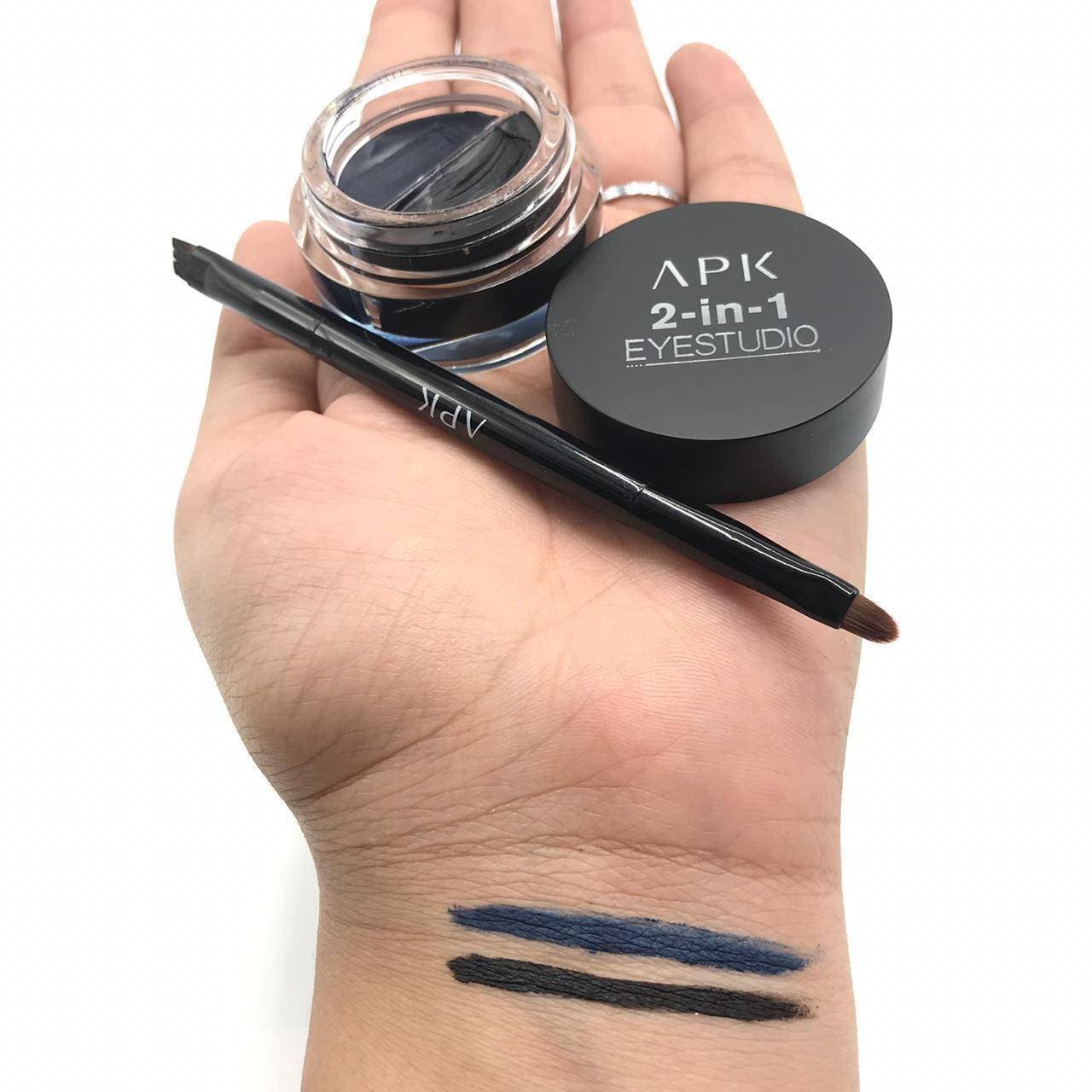 APK 2 in 1 long lasting eye studio Black and Blue - Gel Eye Liner