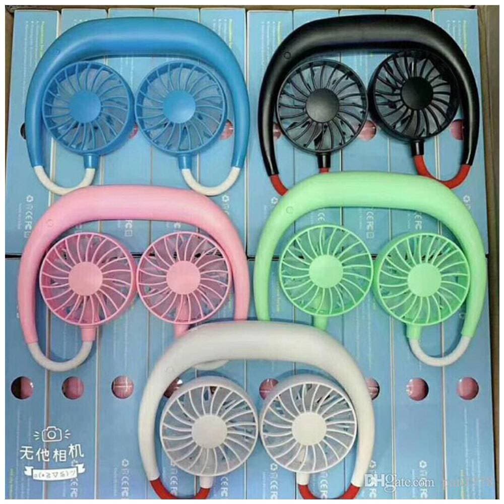 USB Portable Fan Hands-free Neck Fan Hanging Charging Mini Portable Sports Fans 3 Gears USB Air Cond