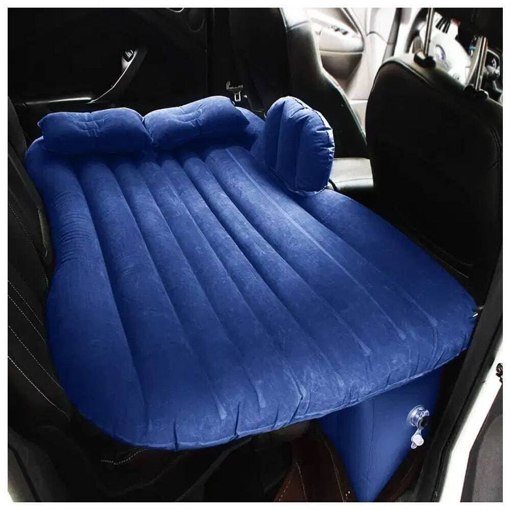 Universal Car Air Mattress Travel Bed Inflatable - Blue & Ferozy
