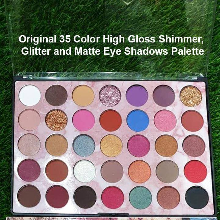 Miss Rose Original 35 Color High Gloss Shimmer, Glitter And Matte Eye Shadows Palette