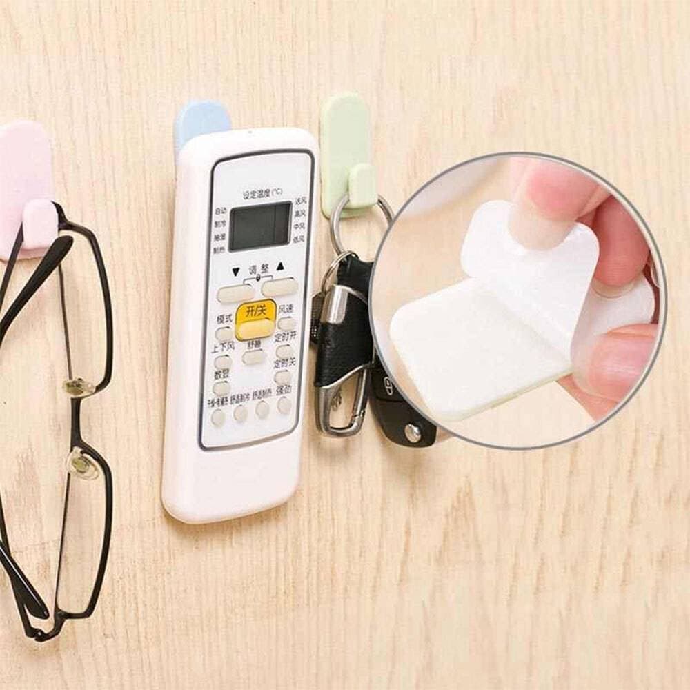 TV Remote Control Key Wall Mounted Storage Hook Hanger Organizer Holder 2Pcs
