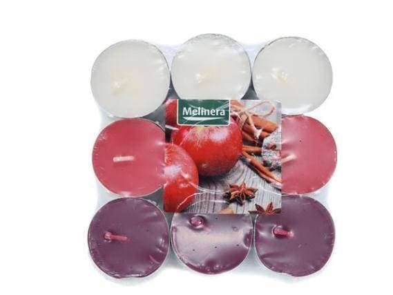 Melinera Apple Spice Scented Romantic Tea Light Floating Candle 18 Pieces