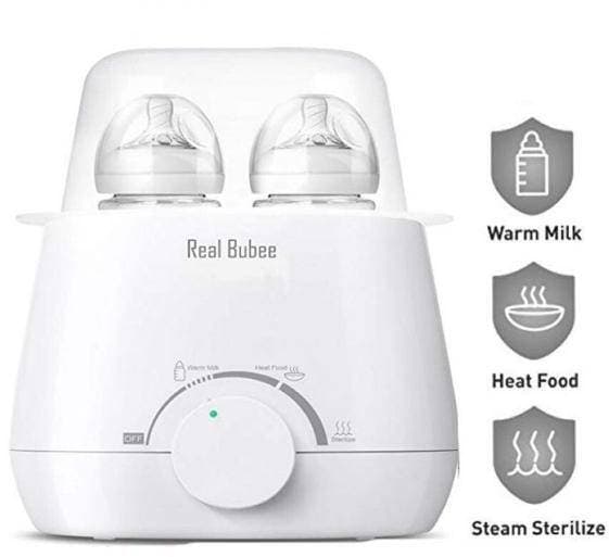 Real Bubee Homothermal Warmer Disinfection Thermostat Double Bottle Baby Milk Warmer Heater