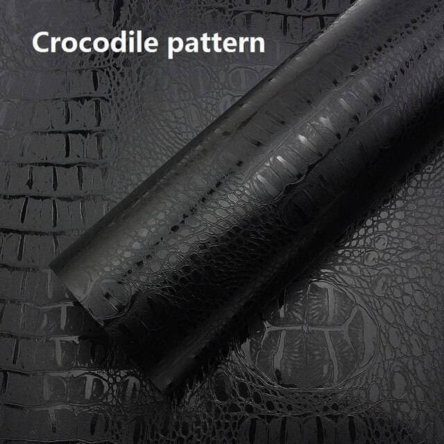 12 X 16 Inches Black Crocodile Skin Leather Sticker