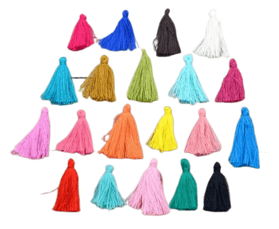 Multicolor Polyester Tassel For Ladies - Pack Of 10