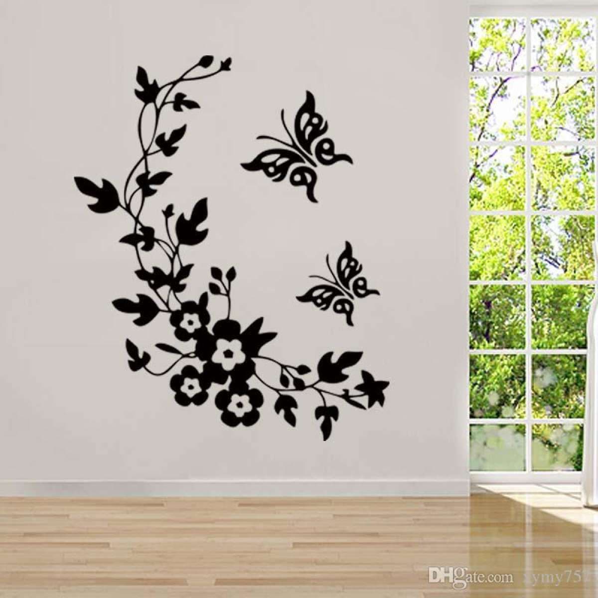 Floral Pattern Designed Wall Stickers