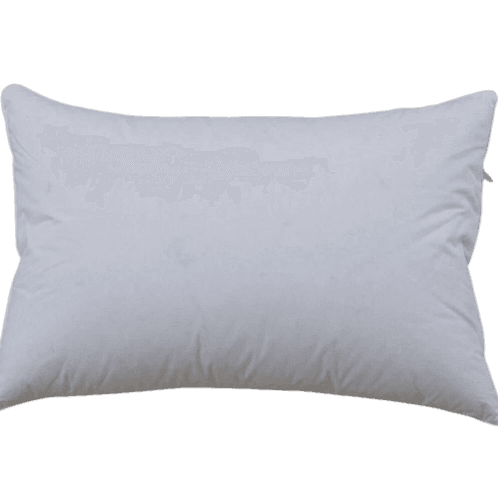 Bed Pillow in Standard Size With Fiber Filling in White cover