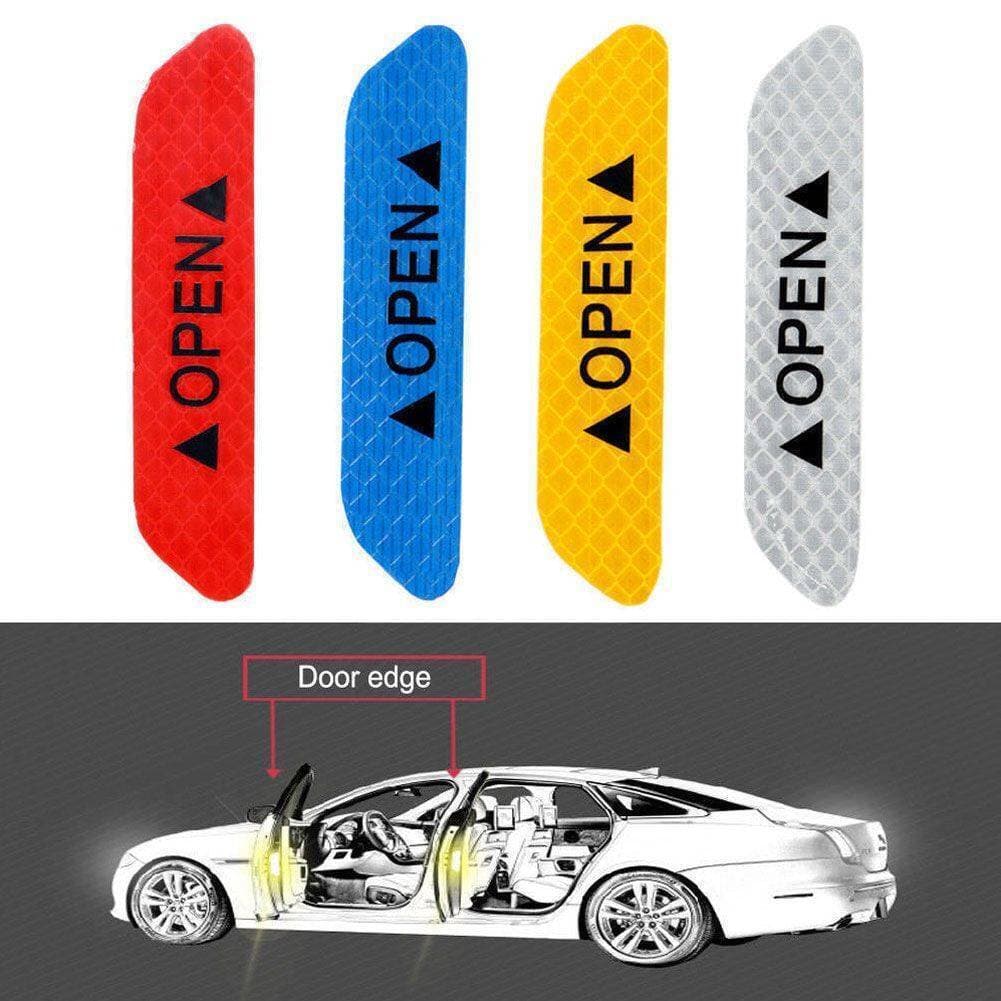 Warning Mark Reflective Tape Car Door Sticker - 4 Pieces