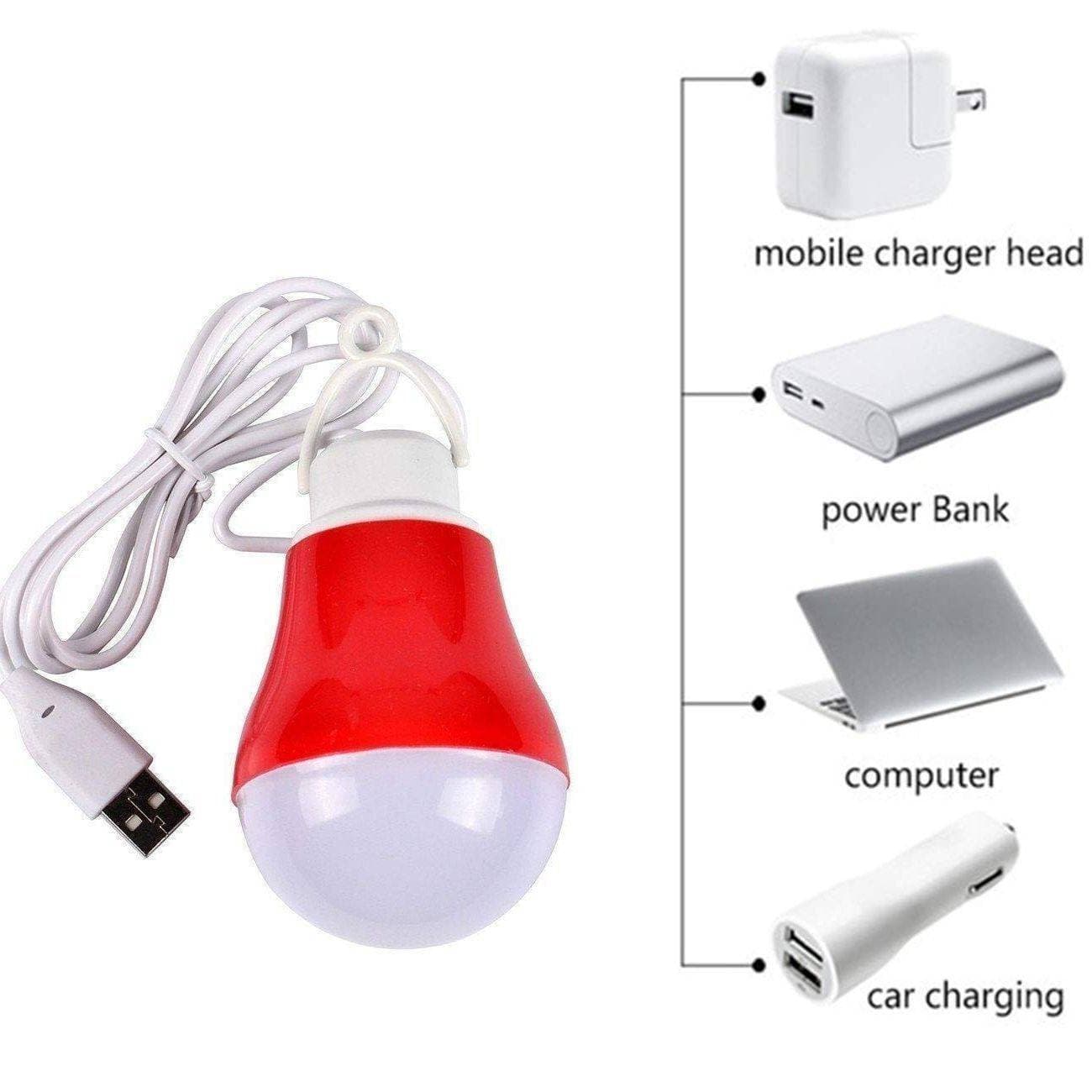 5W Portable Hook Led Bulb For Camping Study - 1 Piece