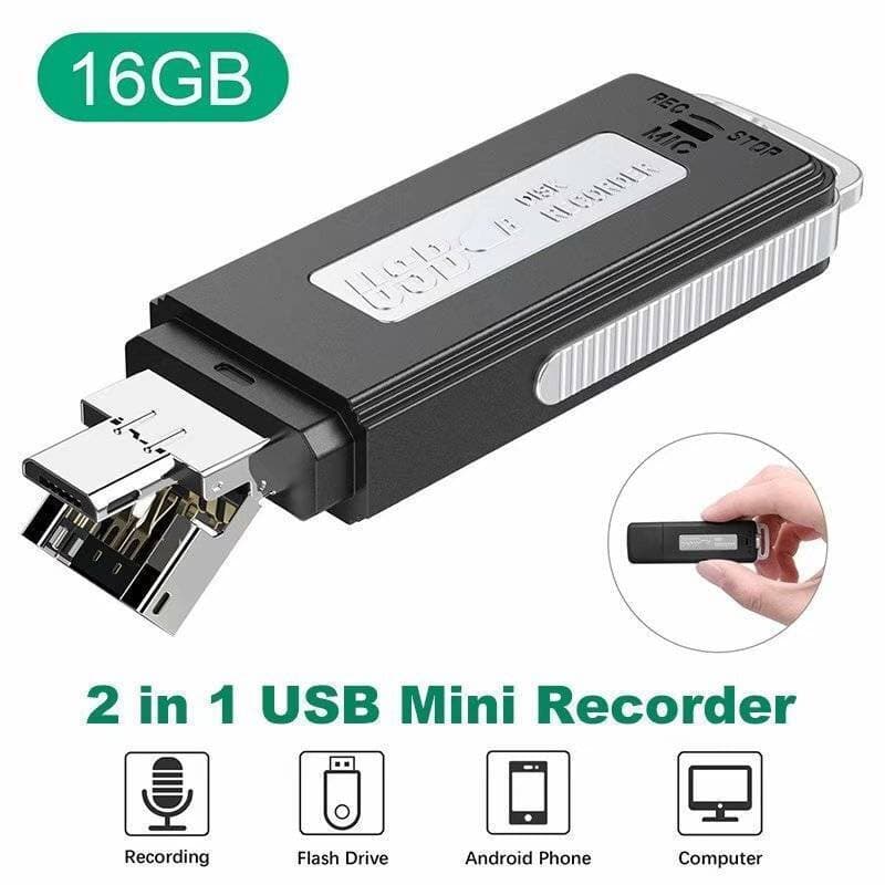 16GB USB Mini Voice Recorder for Lecture/Meeting/Pocket Voice