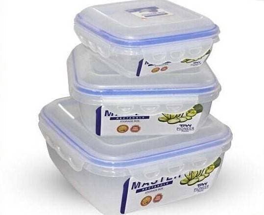 3.96 Liter Air tight 3 Pieces Food Container Set