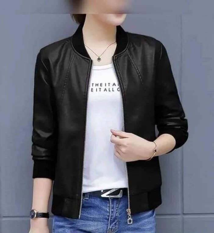 New Stylish Artificial Leather Jacket For Women