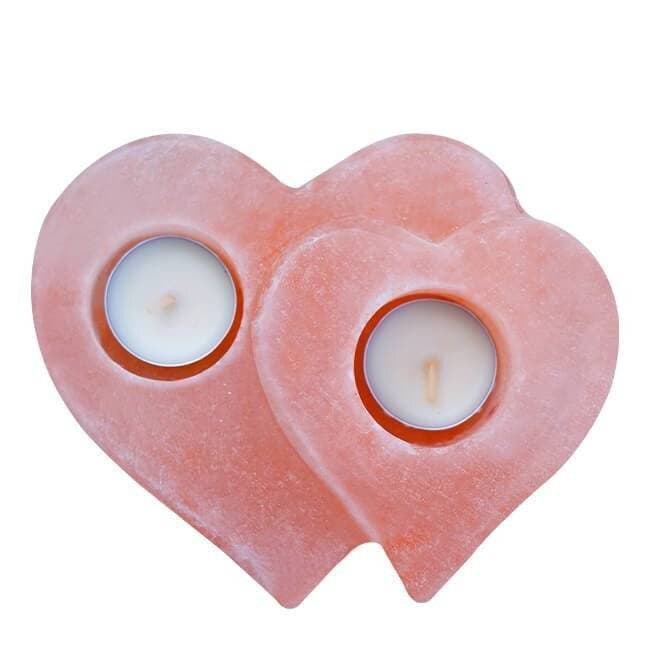 Chiltan Pure Heart Shape Pink Salt Candle