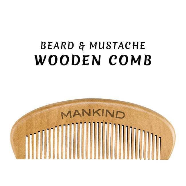 Mankind Beard & Mustache Wooden Comb For Styling & Grooming