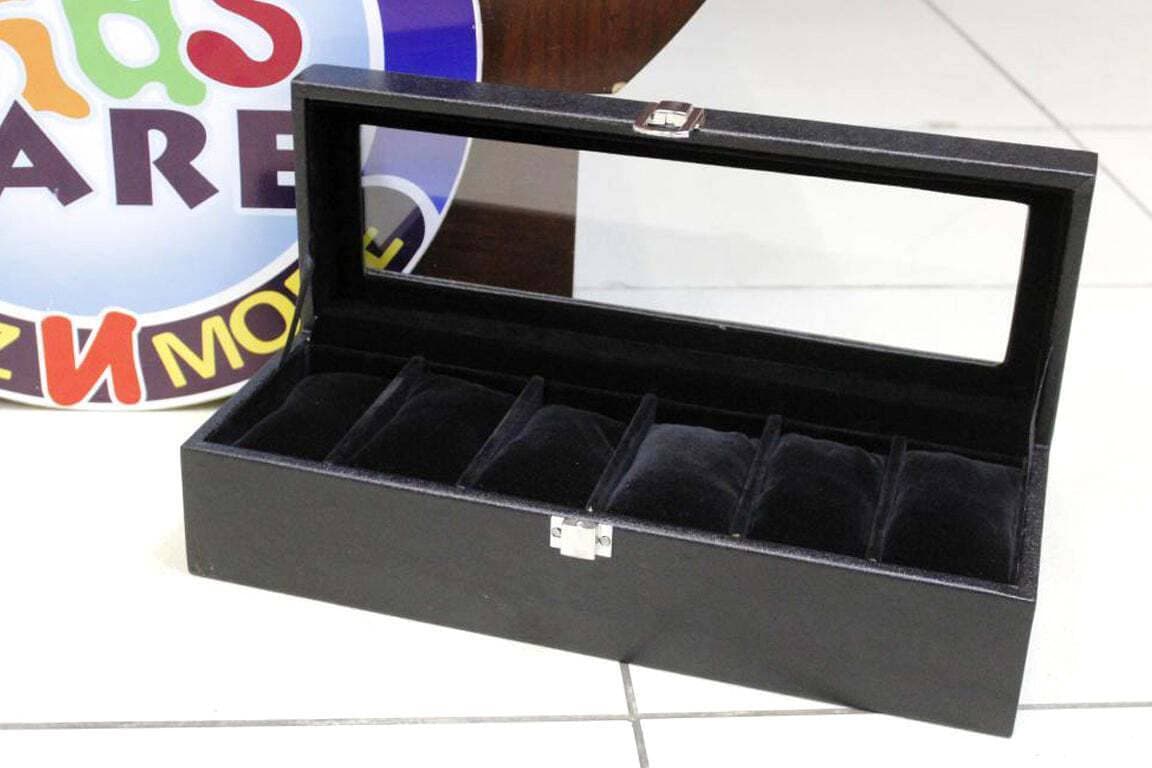 Wrist Watch Display Box Case Holder Locked Jewelry Storage Organizer (6-1)
