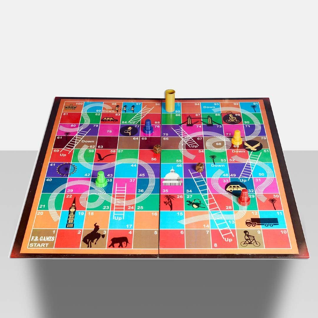 FB Gamez Ludo Board Game-Wooden Ludo Board-Extra Large 2 Feet Foldable Wood Board