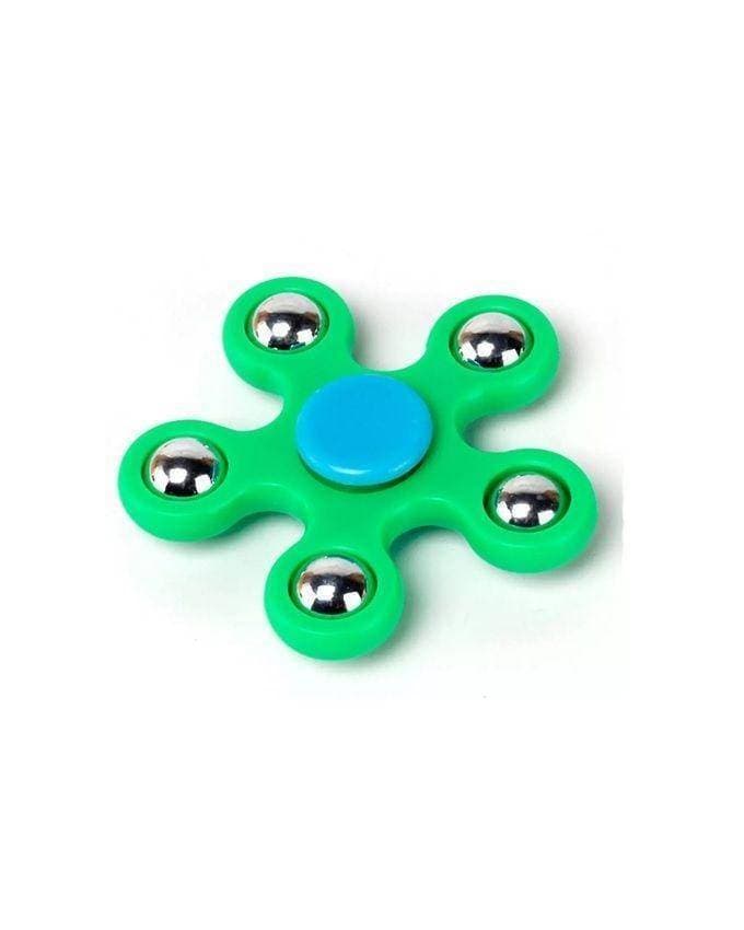 5 Balls Fidget Spinner Stress Reducer Toy - Green-(K.S.)