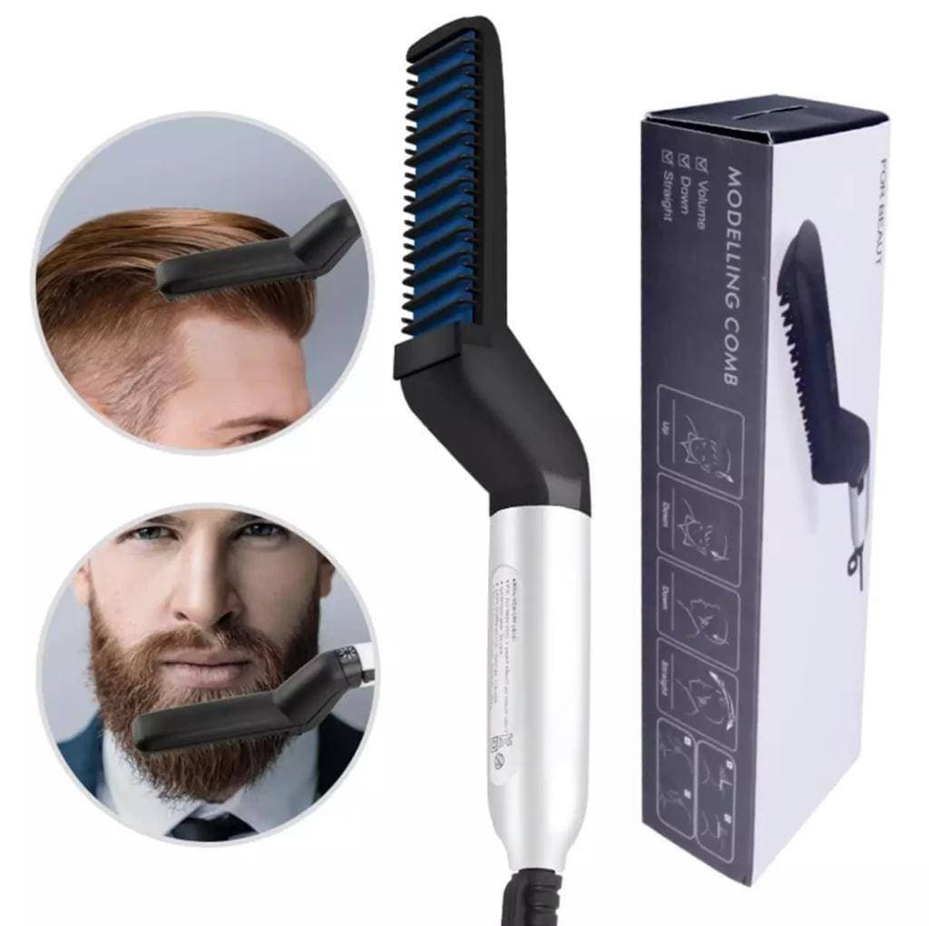 Hair & Beard Straightener Brush Hair Comb Brush