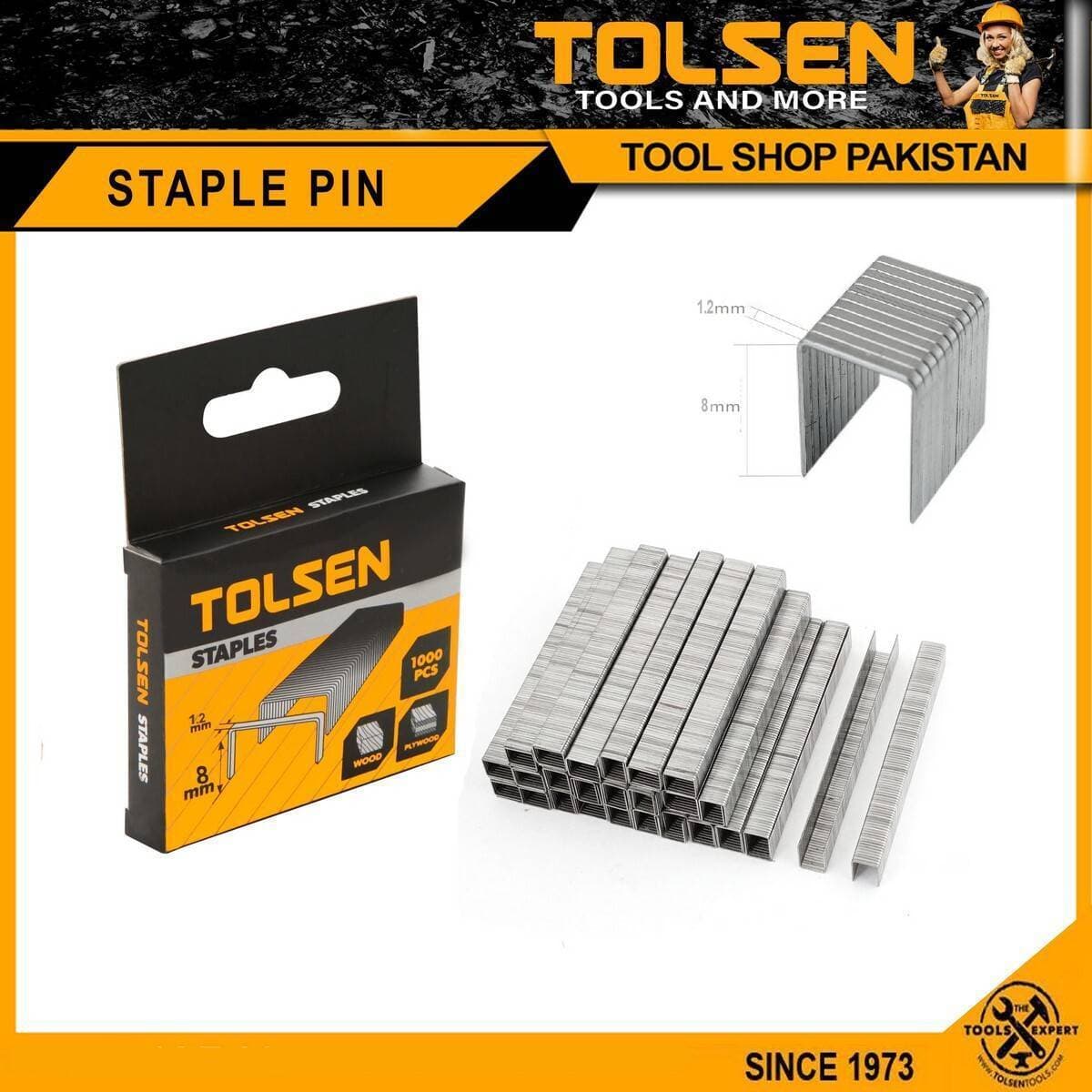 Tolsen 1000Pcs Staples Wire Refill (1.2 X 8Mm)