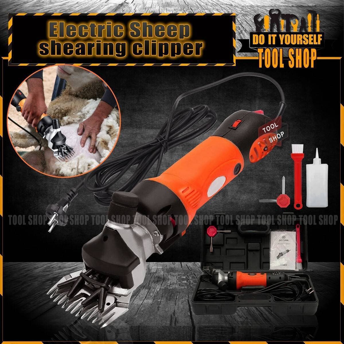 Powerful Electric Sheep Hair Shearing Clipper Kit Shear Wool Cutter
