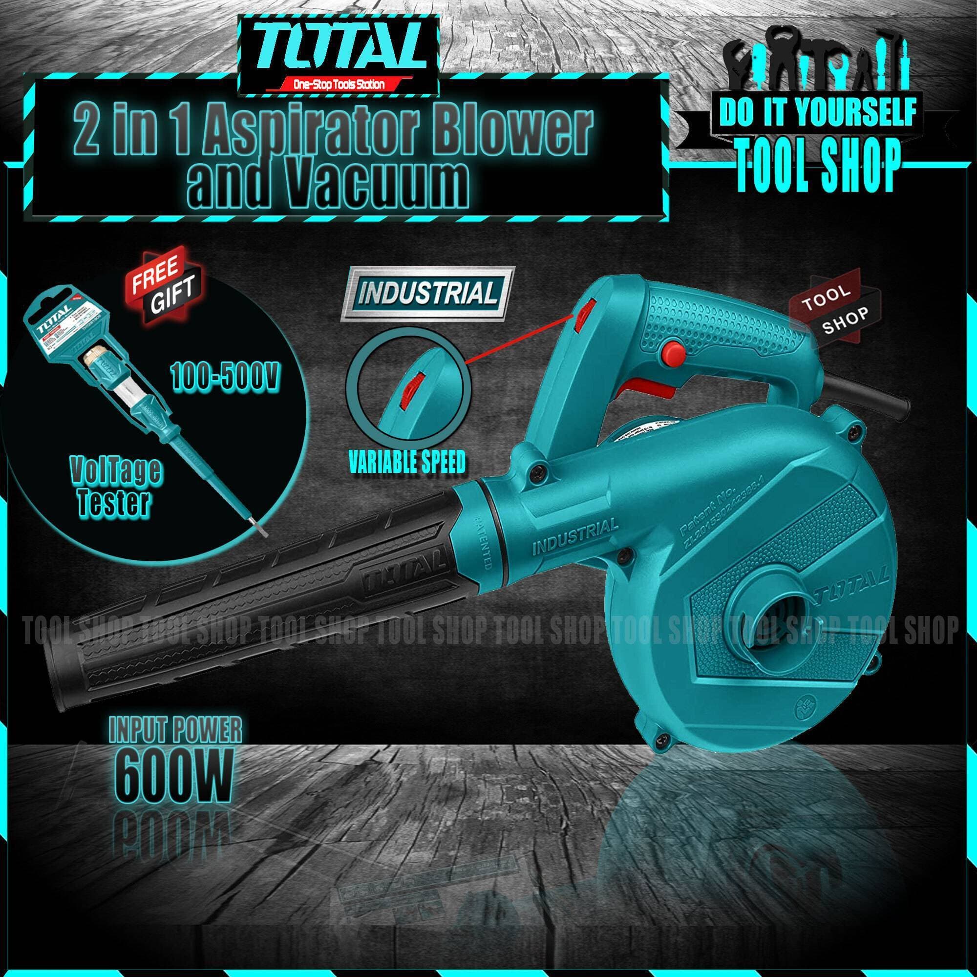 Total Original Industrial 2 In 1 Aspirator Blower And Vacuum Dust Cleaner 600W