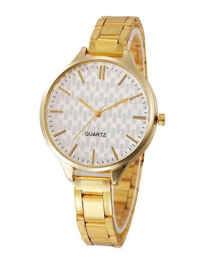 Fancy Analog Watch For Women Quartz Golden