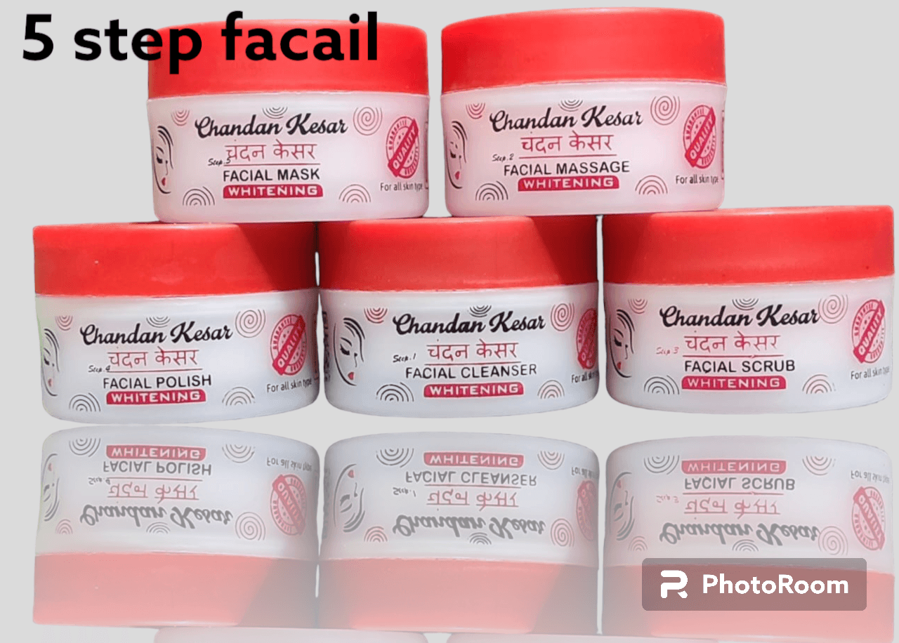Chandan kesar facail kit 5 step 100 gm jar