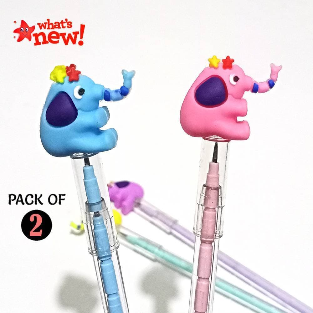 Pack of 2 Elephant non-sharpening Pencil for kids