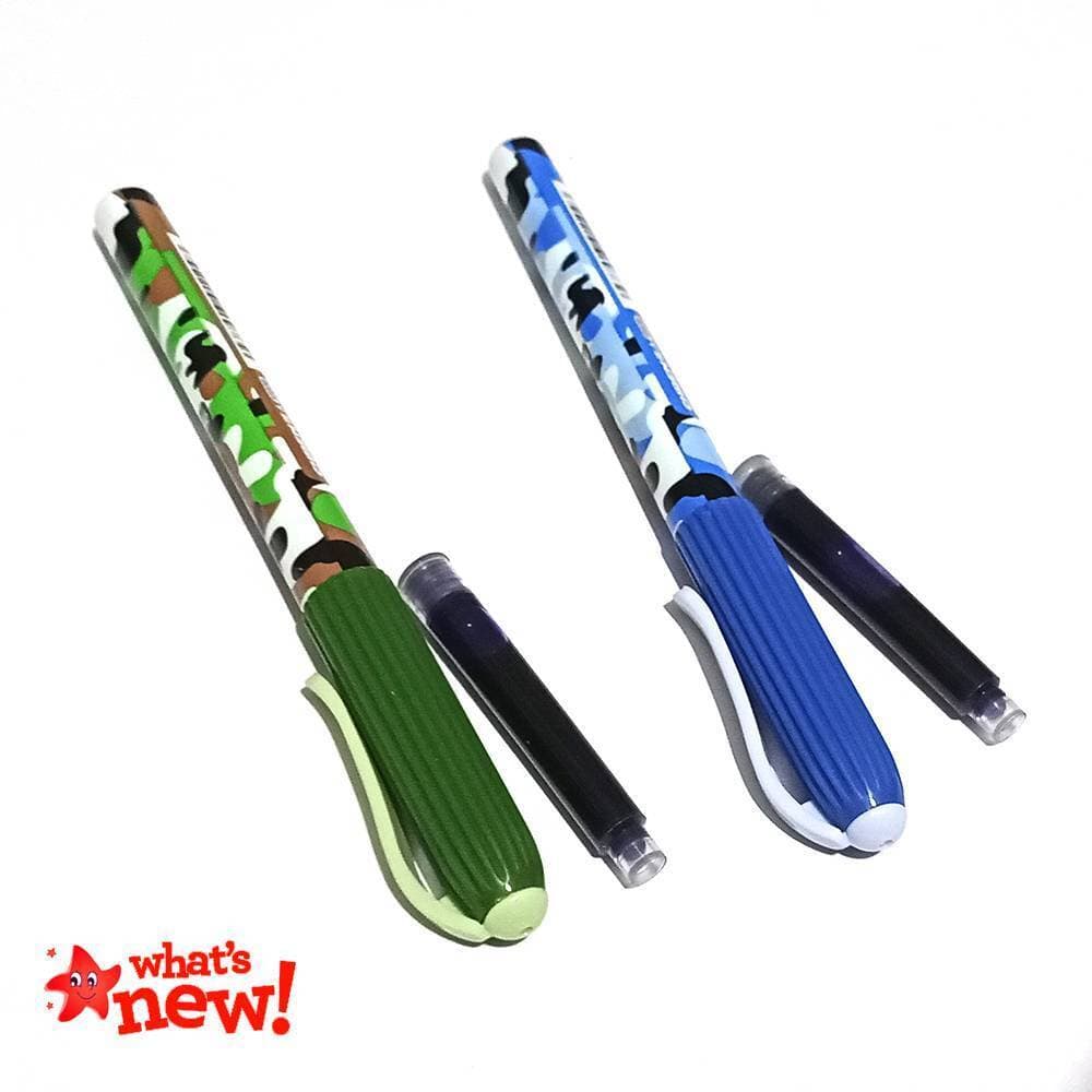 Camouflage Army Design Fountain Pen With 1 Refill For Kids