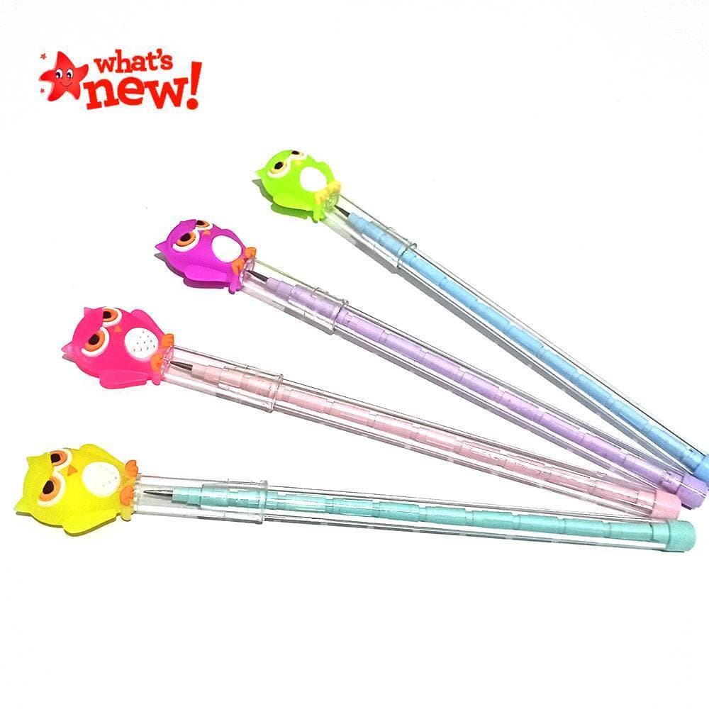 Pack of 4 non sharpening owl Pencils for kids