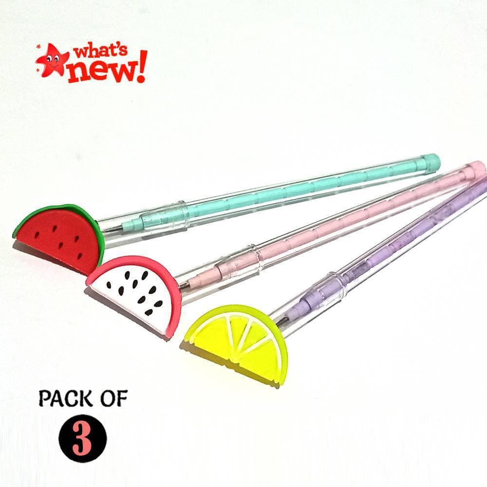 Pack of 3 Fruit Style Non-Sharpening Pencil for kids