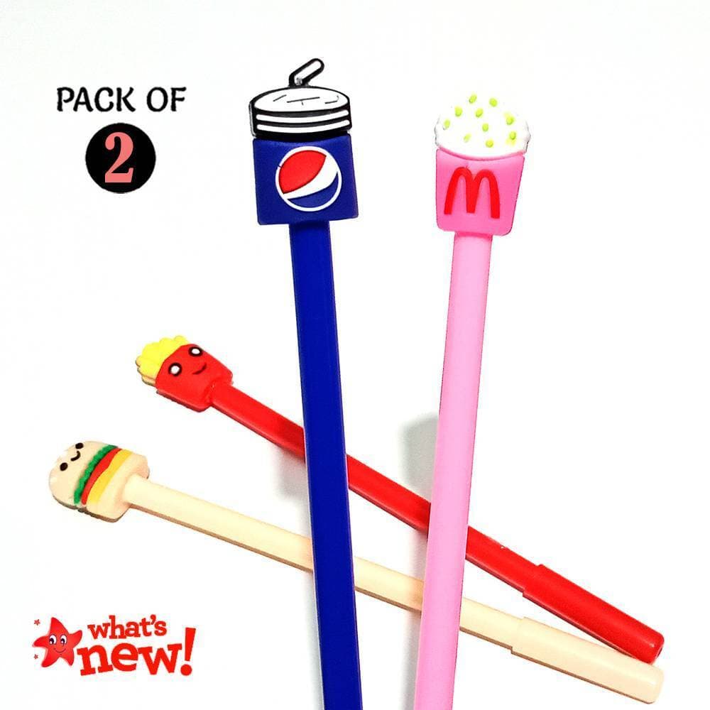 Pack of 2 Fast Food Gel Pen for kids