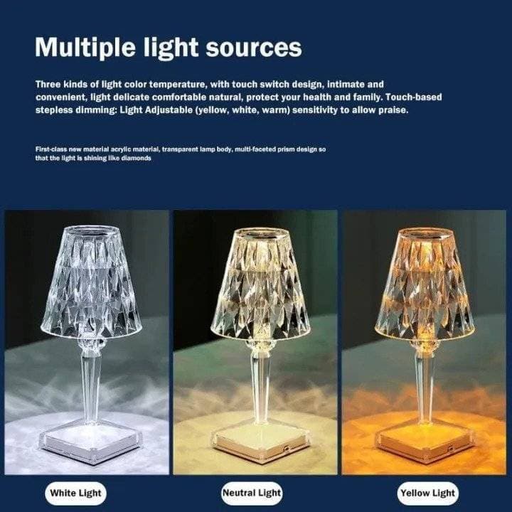 Rechargeable Acrylic LED Table Night Lamp