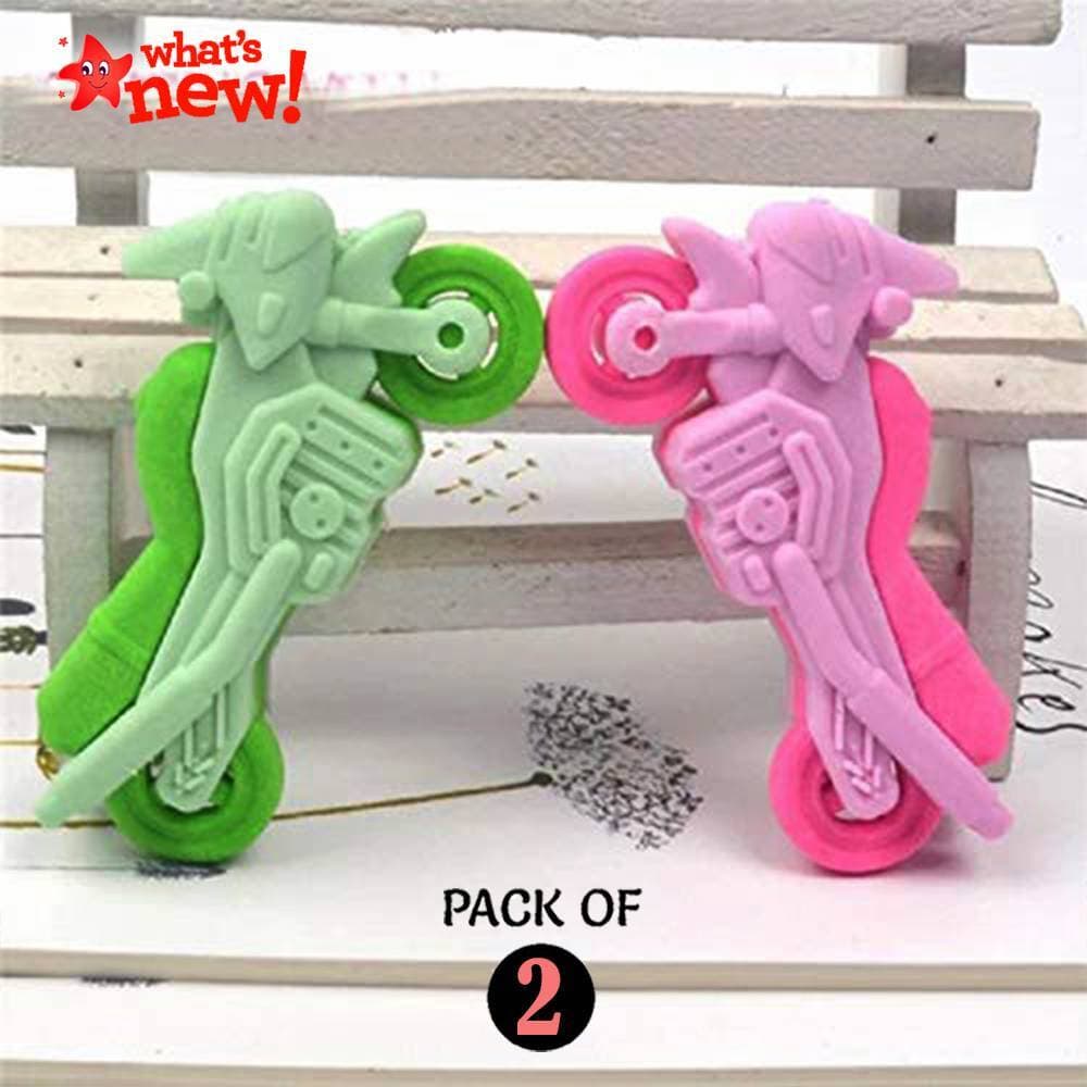 Pack of 2 Bike Erasers Rubber Gift for Kids