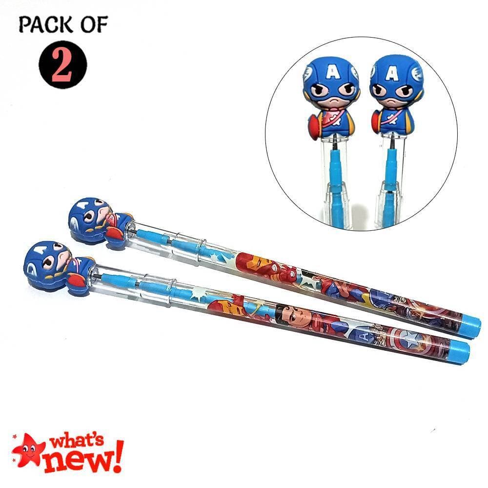 Pack of 2 Captain America non sharpening Pencils for kids