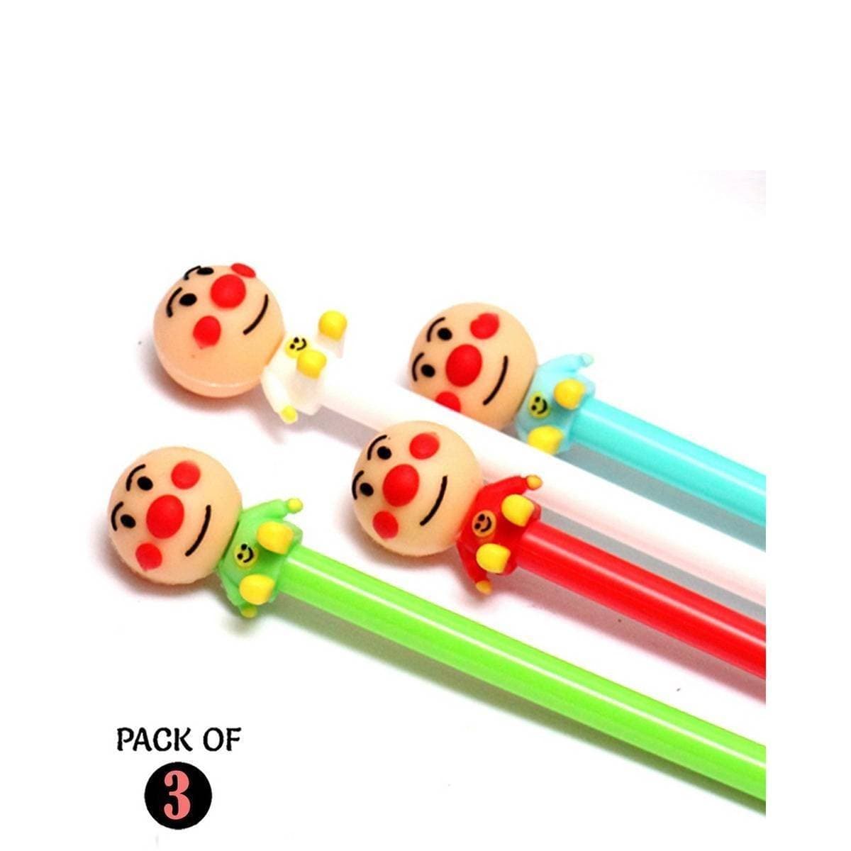 Pack of 3 Funny Clown Gel Pens for Kids Gift