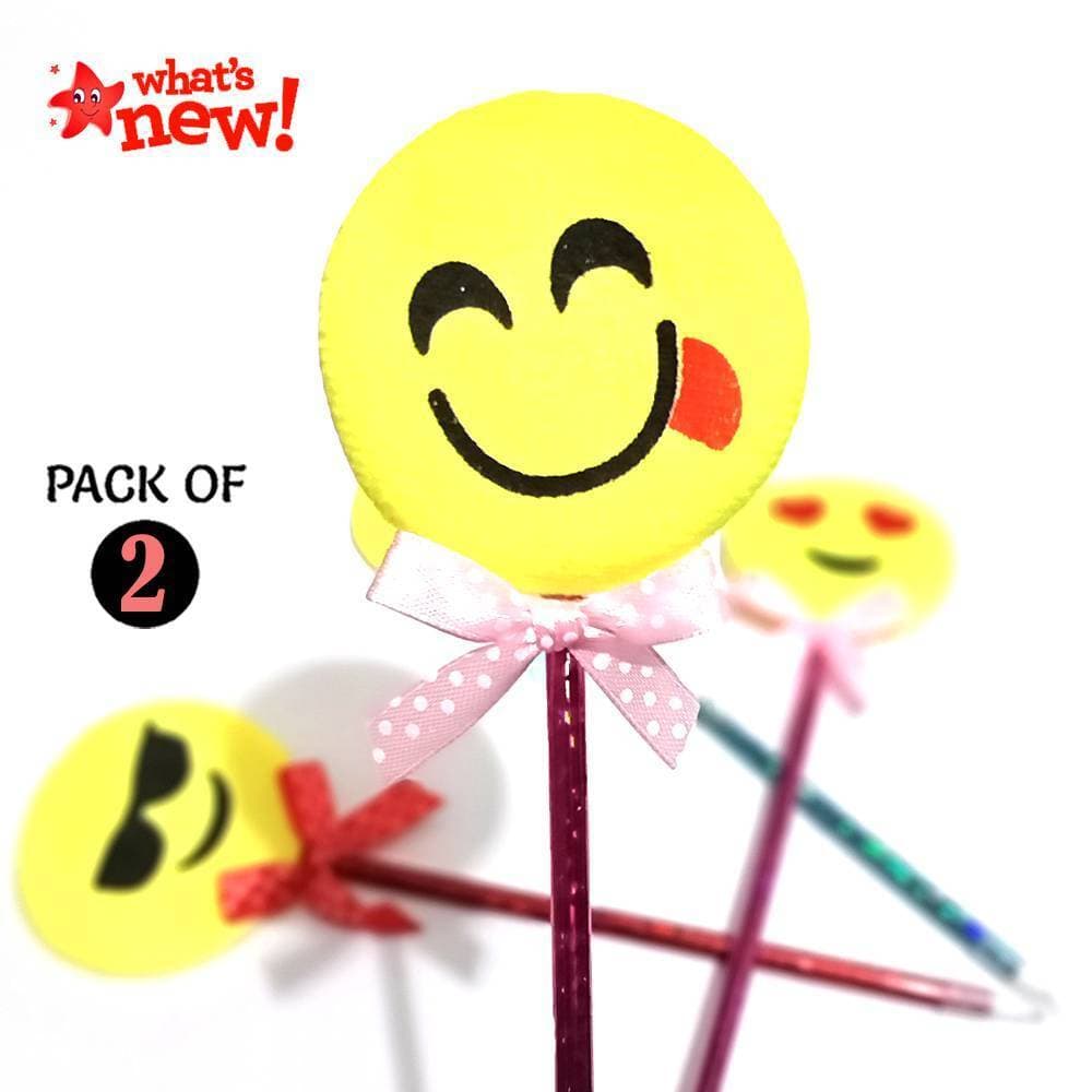 Pack of 2 Cute Emoji Pen Dual Fun for Kids