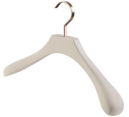 Wooden White Plastic Hanger 3 Pieces